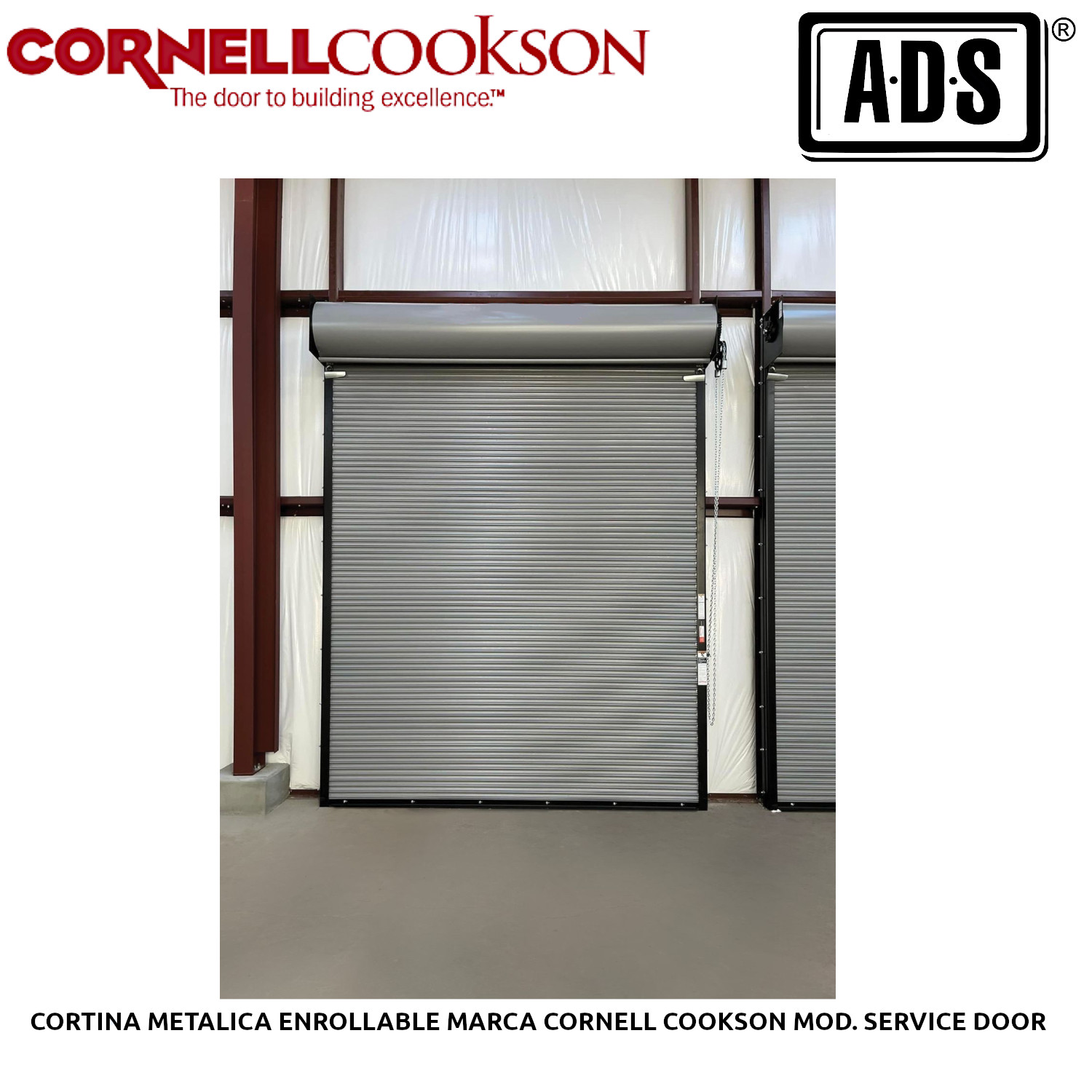 CORTINA METALICA ENROLLABLE MARCA CORNELL COOKSON MOD. SERVICE DOOR